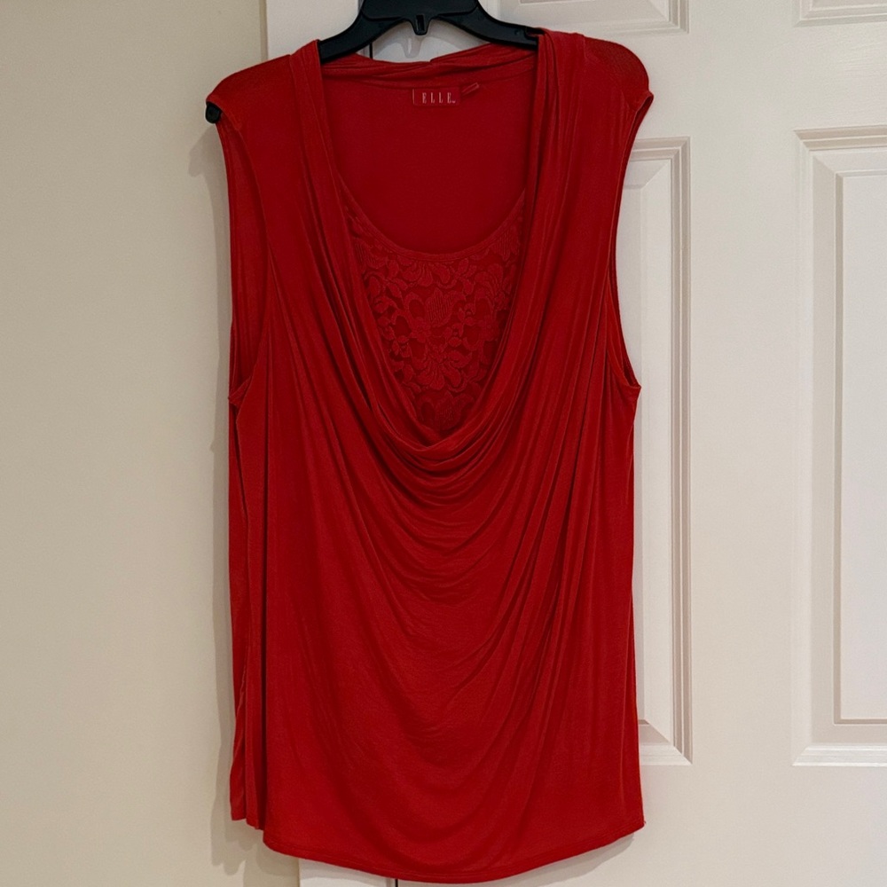 Elle Scarlet Women's Drape Blouse